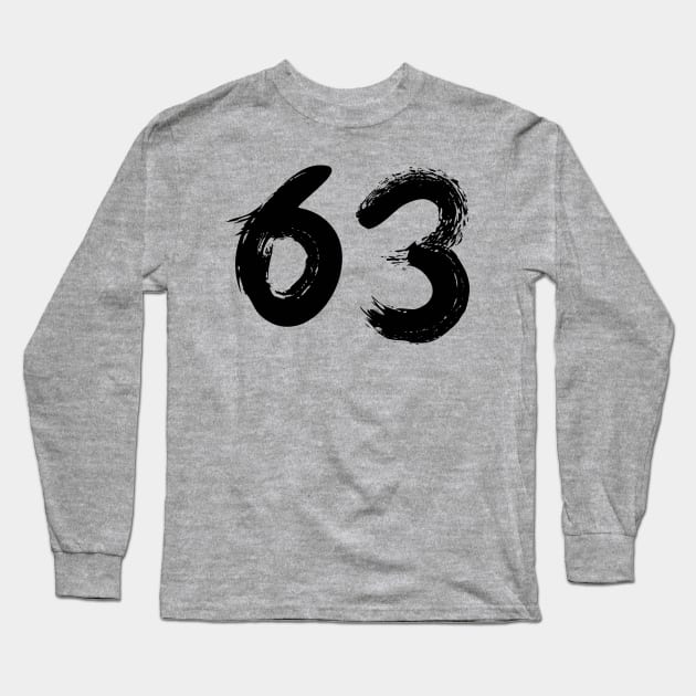 Number 63 Long Sleeve T-Shirt by Erena Samohai